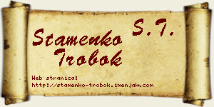 Stamenko Trobok vizit kartica
